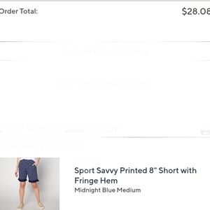 Sports Savvy Women's Printed Shorts - Midnight Blue